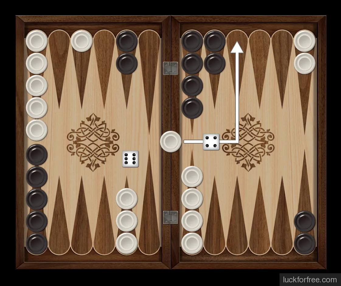 Короткие нарды правила хода из бара