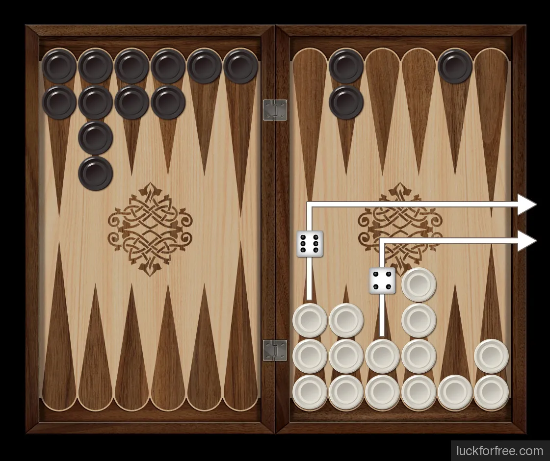 Короткие нарды правила выброса фишек из дома